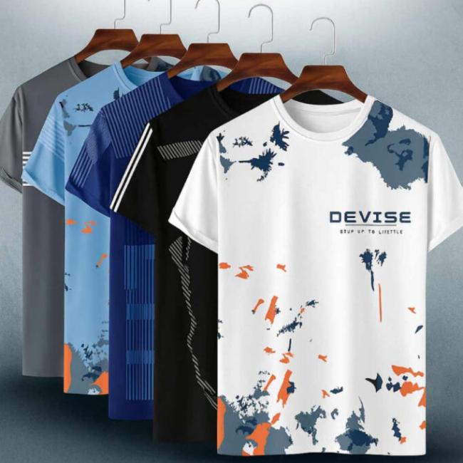 ৫ টি কালারে পাঁচটি ডিজাইনের T shirt Combo